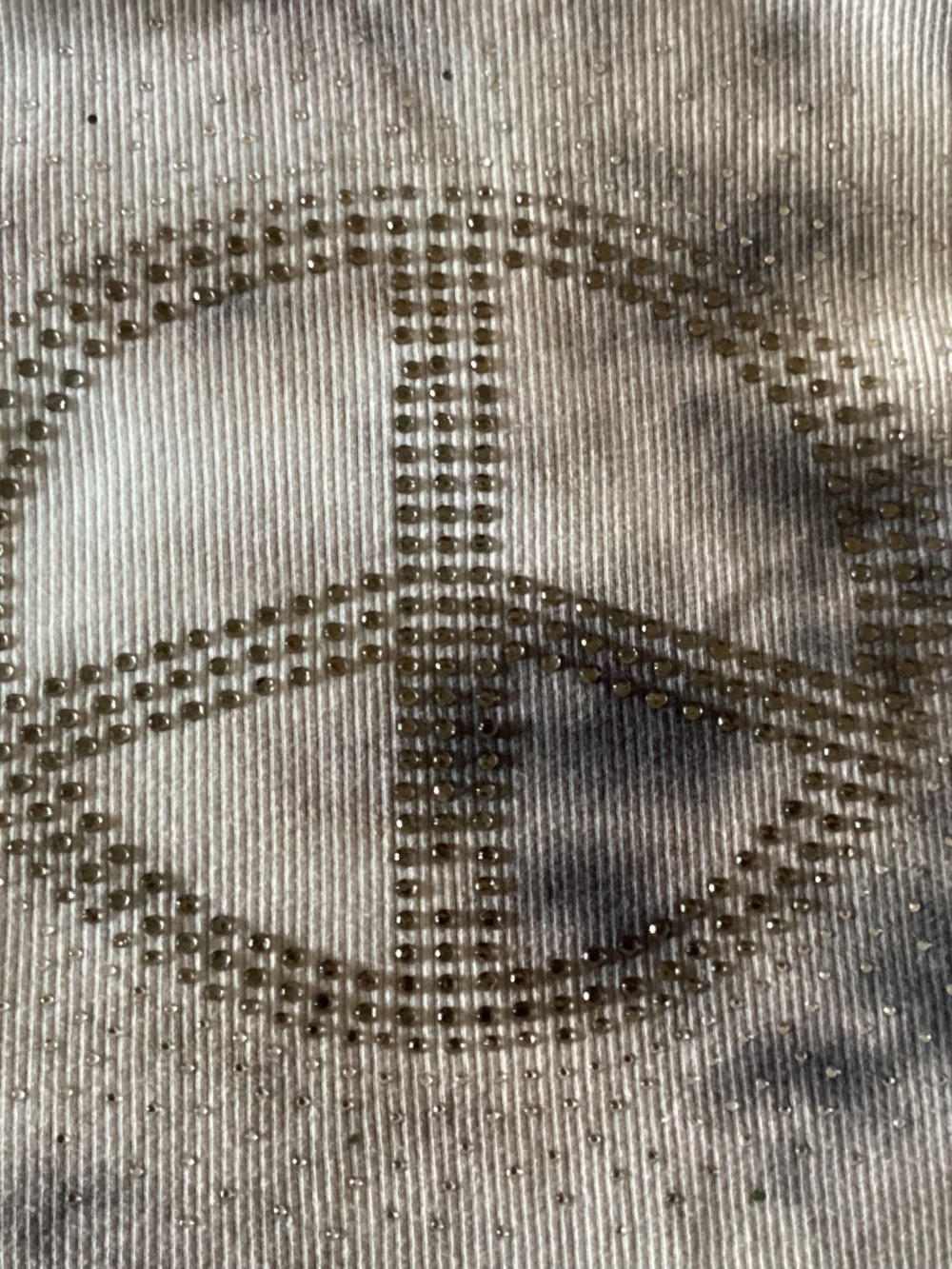 Ladies Romeo & Juliet Tie Dye Beaded Peace Sign Tank Top Size Large